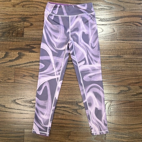 Zella Girl Live In Reversible Leggings In Purple Workout Athletic Small/ 7-8 - Picture 3 of 11